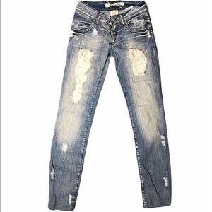 MET Made in Italy Distressed Skinny Jeans